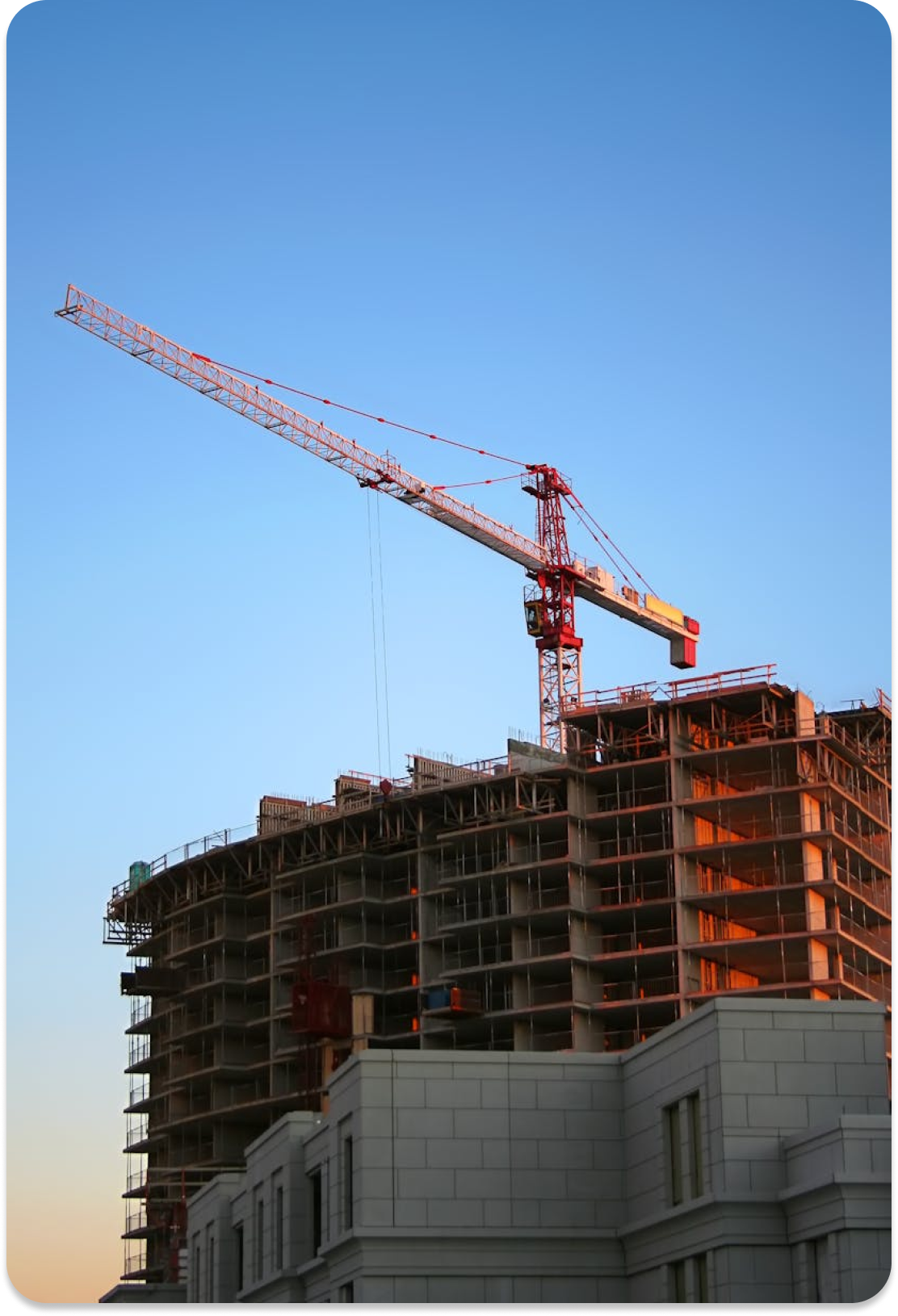 Construction site with crane